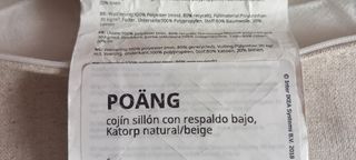 POÄNG
Cojín sillón con respaldo bajo, Katorp natur