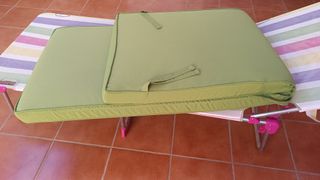 Tumbona plegable jardín con colchoneta