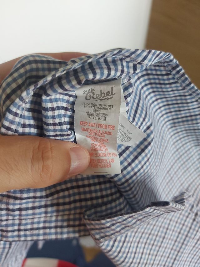 Camisa cuadros 18-24 meses