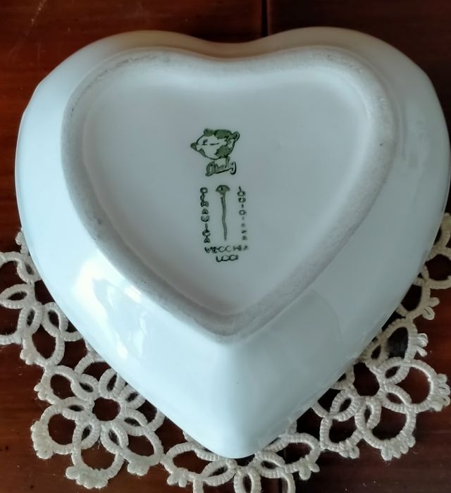 Portaoggetti ceramica Vecchia Lodi cuore