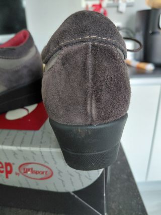 Scarpe donna Lolita zeppetta marrone/argento