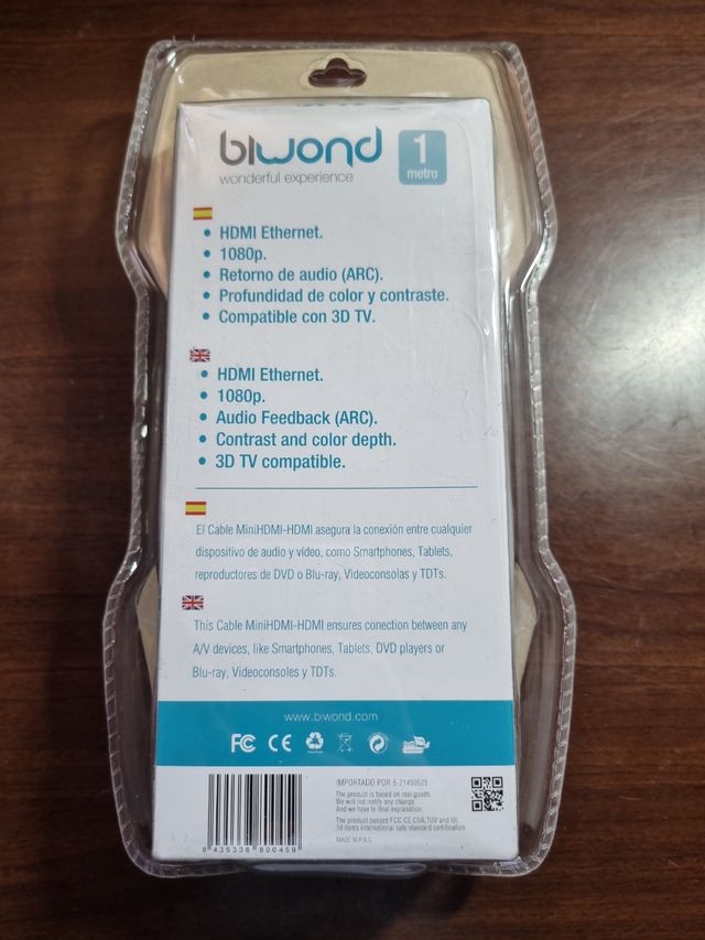 Cable MiniHDMI-HDMI Blwond 1m