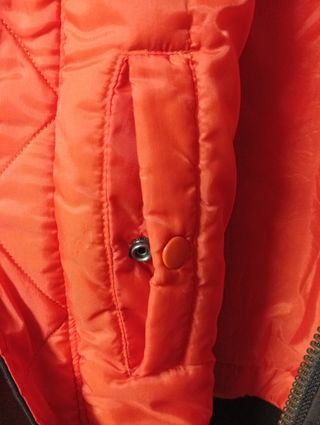 Vintage!Chaqueta Bomber Reversible Negra-Naranja