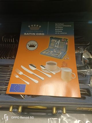 Servizio Posate Linea Italica Satin Oro 72 Pezzi