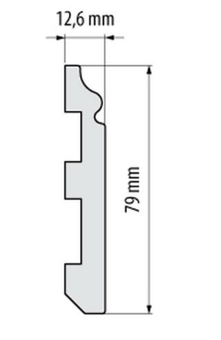 Rodapié Zócalo Blanco de PVC Interior Moderno 