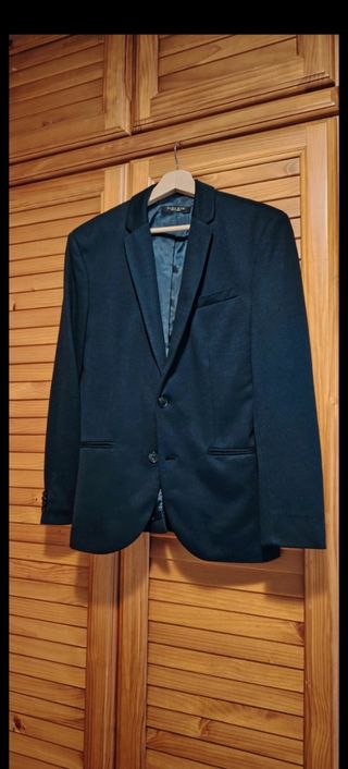 Americana Zara Man Talla S Azul