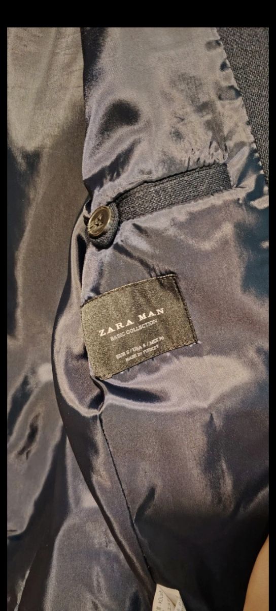 Americana Zara Man Talla S Azul