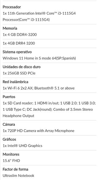 Portátil Lenovo Plata ideapad 3-15ITL6 Laptop -
Ty