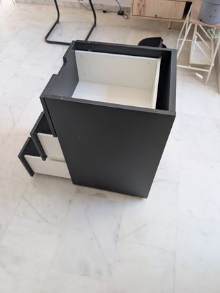 Cajonera Ikea Nordli gris-negra