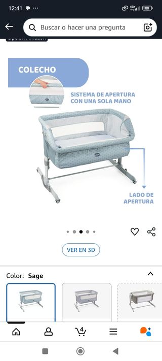 Cuna colecho Chicco Next2Me Dream Sage