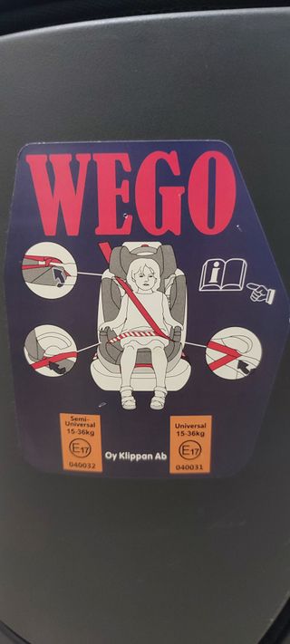 RECOGIDA EN SEGOVIA. Silla Klippan Wego hasta 36kg