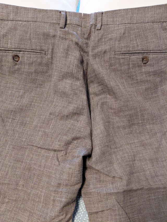 Pantalones casuales de lino grises