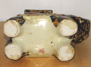 Pedestal peana oriental vintage elefante Satsuma