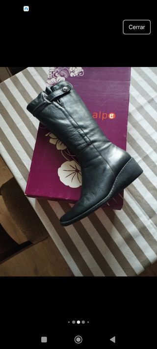 Botas Alpe piel caña media talla 41