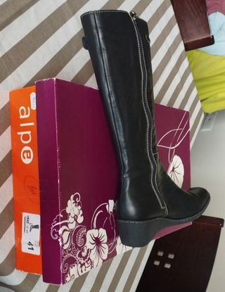 Botas Alpe piel caña media talla 41