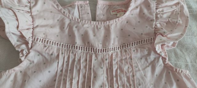 Camisa niña rosa lunares 6 años