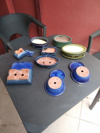 7 juegos de macetas de cerámica para bonsái