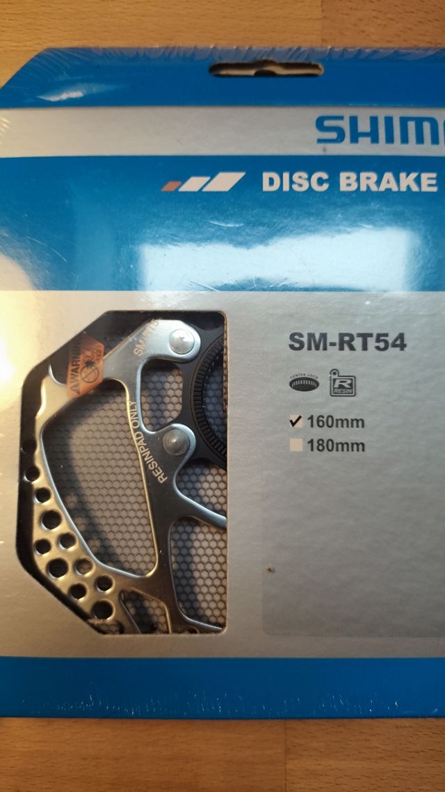 Discos Shimano SM-RT54 Center Lock + Pastillas