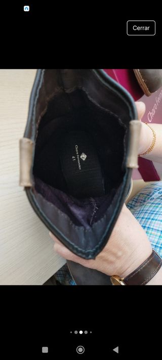 Botas Charo Fernández Piel Talla 41 Gris