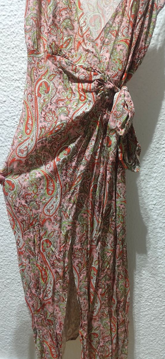 Vestido largo estampado Zara XS