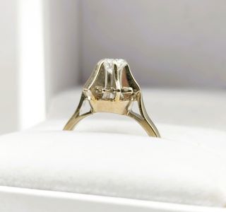 Anillo Oro Blanco 18k Diamante Compromiso