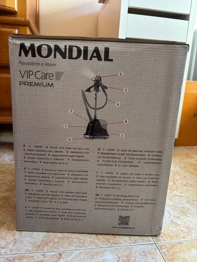Plancha Vertical Mondial VIP Care Premium