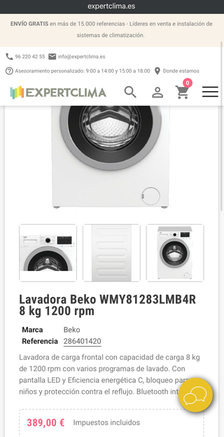 Lavadora Beko WMY 81283 LMB4R 8KG