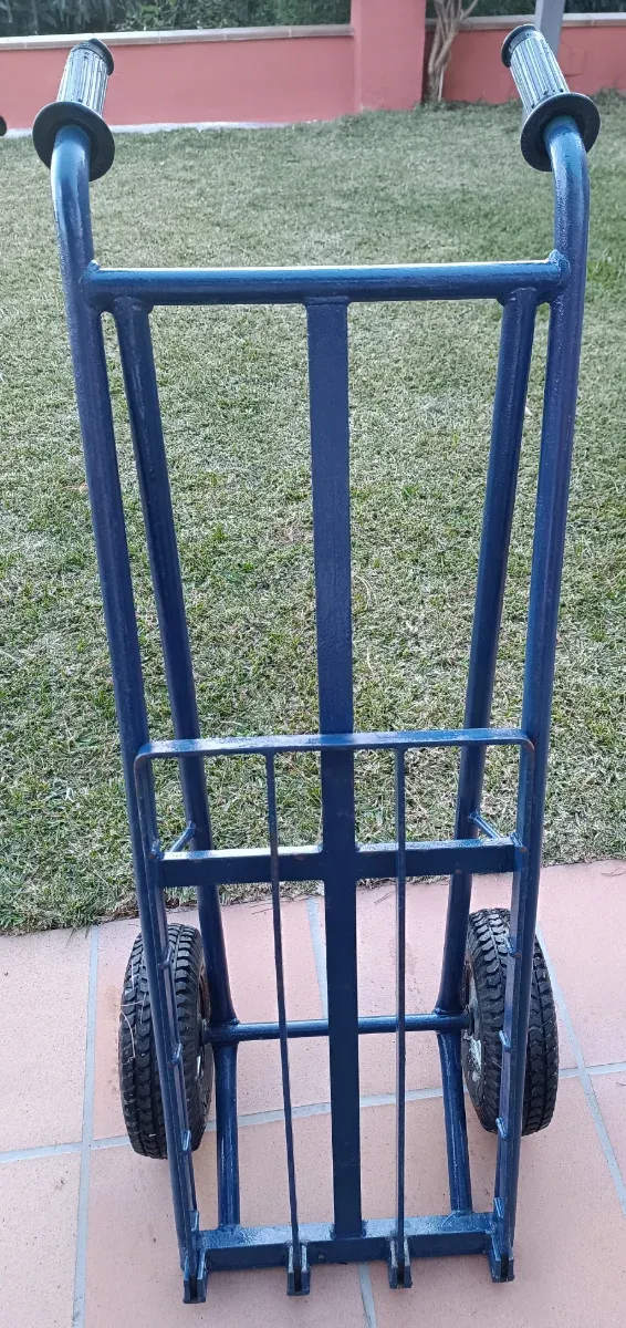 Camiões de carga azuis com 2 rodas