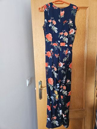 Mono floral azul marino mujer