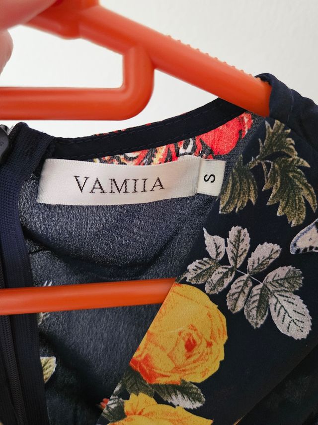 Mono floral azul marino mujer