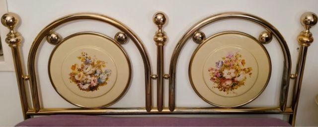 Cabecero de metal decoración floral (restaurar)