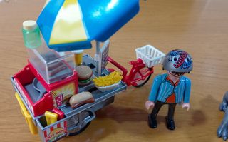 Playmobil Cazafantasmas, Carrito Hot Dogs y Figura