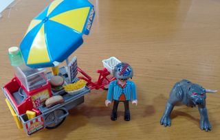 Playmobil Cazafantasmas, Carrito Hot Dogs y Figura