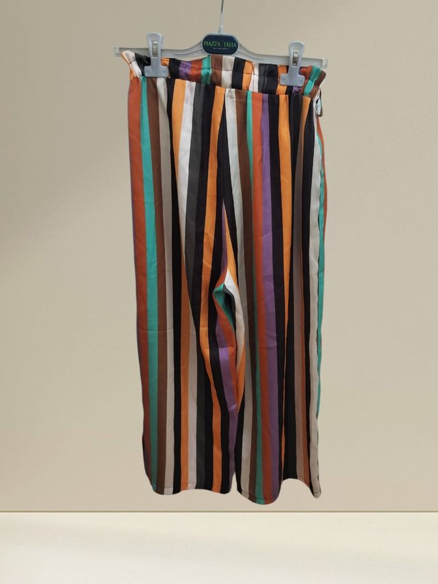 Pantaloni palazzo Miletea righe verticali