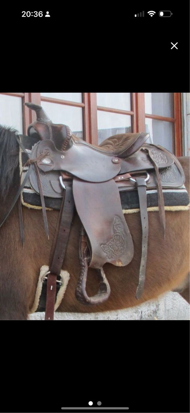 Silla Western de caballo de cuero