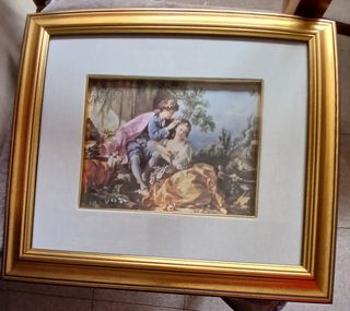 Quadro con cornice dorata classica