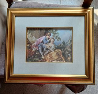 Quadro con cornice dorata classica