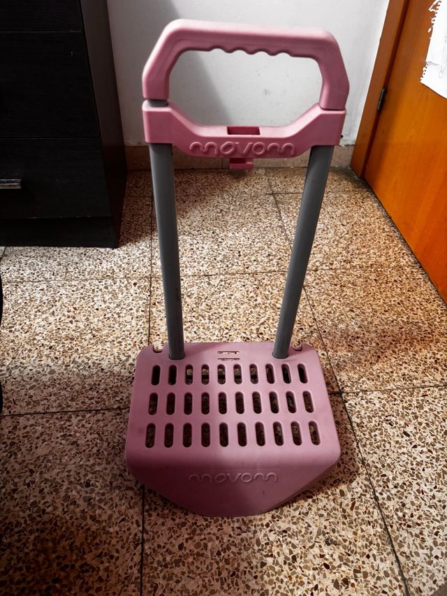 Carro de mochila plegable rosa