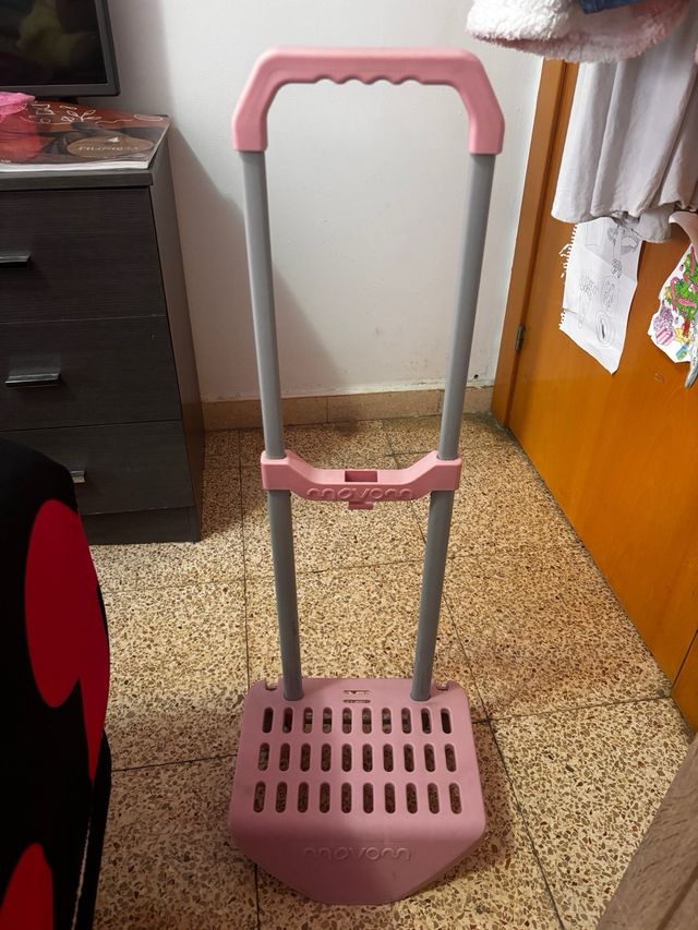 Carro de mochila plegable rosa