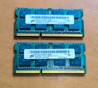 2x Tarjetas RAM Micron 4GB DDR3L