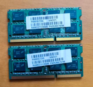 2x Tarjetas RAM Micron 4GB DDR3L