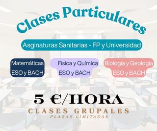 Clases particulares grupales ¡¡ 5 €/h !!