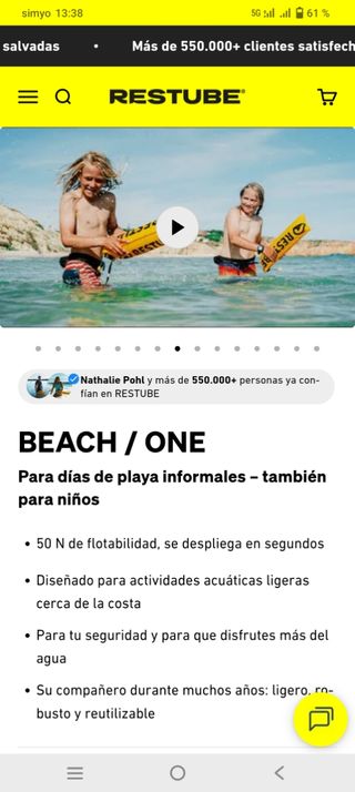 Restube One - Azul Marino PRECINTADO