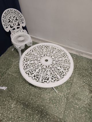 Mesa y Sillas Jardín hierro forjado vdv2864