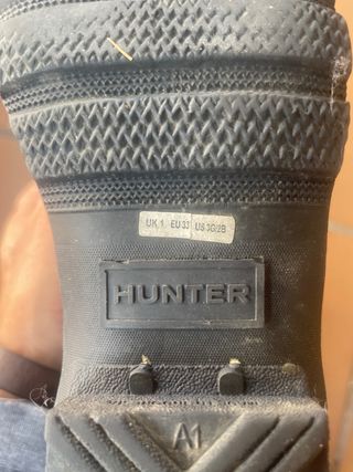 Botas de agua Hunter negras talla 33