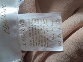 Vestido beige hecho a mano talla XL