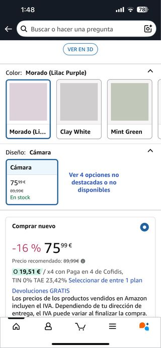 Instax Mini 12 Cámara Instantánea Morado