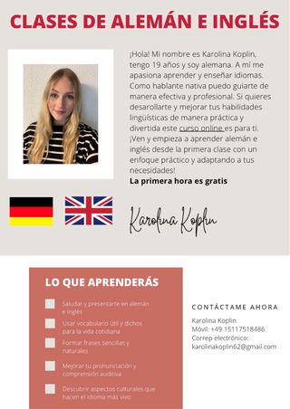 Clases de alemán e inglés