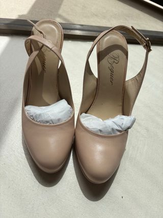 Zapatos Beguier Beige Piel Talla 38