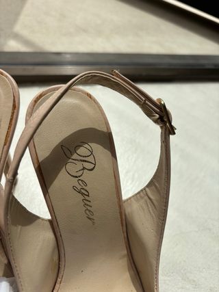 Zapatos Beguier Beige Piel Talla 38